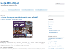 Tablet Screenshot of mega-descargas.com